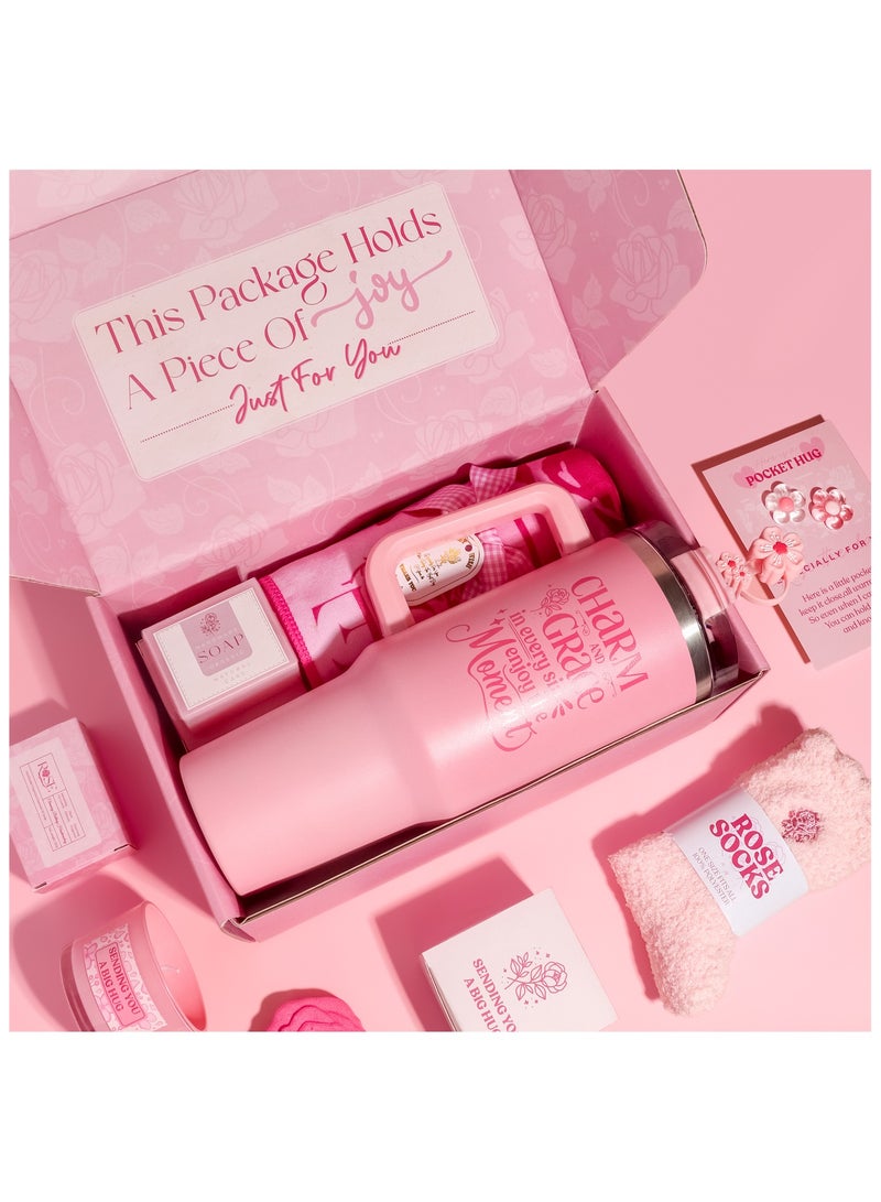 MissTiara Birthday Gifts for Women - Relaxing Spa Gift Set - Self Care Get Well Soon Gift Basket - Happy Birthday Gift Set with Premium Dry Hair Towel and 40 Ounces Glass for Mom,Wife, Her Best Friend,Sister,Girlfriend - Image 3