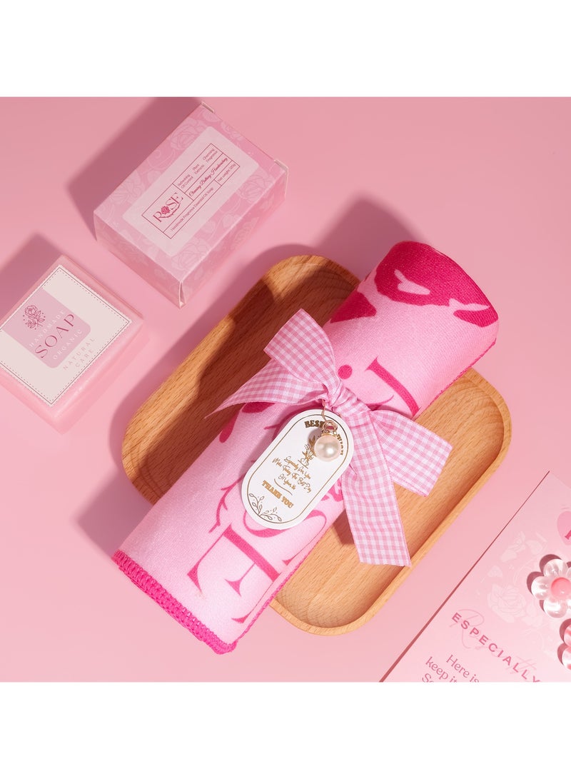 MissTiara Birthday Gifts for Women - Relaxing Spa Gift Set - Self Care Get Well Soon Gift Basket - Happy Birthday Gift Set with Premium Dry Hair Towel and 40 Ounces Glass for Mom,Wife, Her Best Friend,Sister,Girlfriend - Image 5