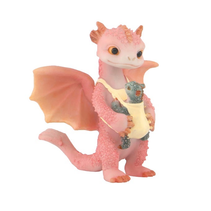 Mini Dragon Figurine Resin Home Decor Cute Ornaments Lucky Animal Garden Statue for Micro Landscape Mother and Baby