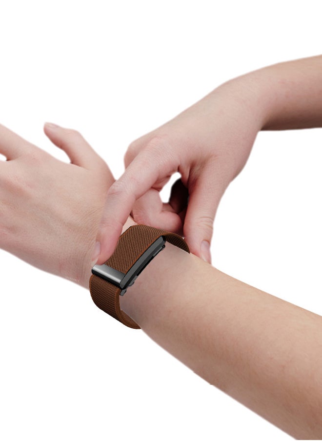 CATANES Nylon Sport Band for Whoop 4.0 Breathable Adjustable Wristband, Water Resistant Replacement Strap, Soft, Comfort, Durability, Easy to Use - Dark Brown  - Image 2