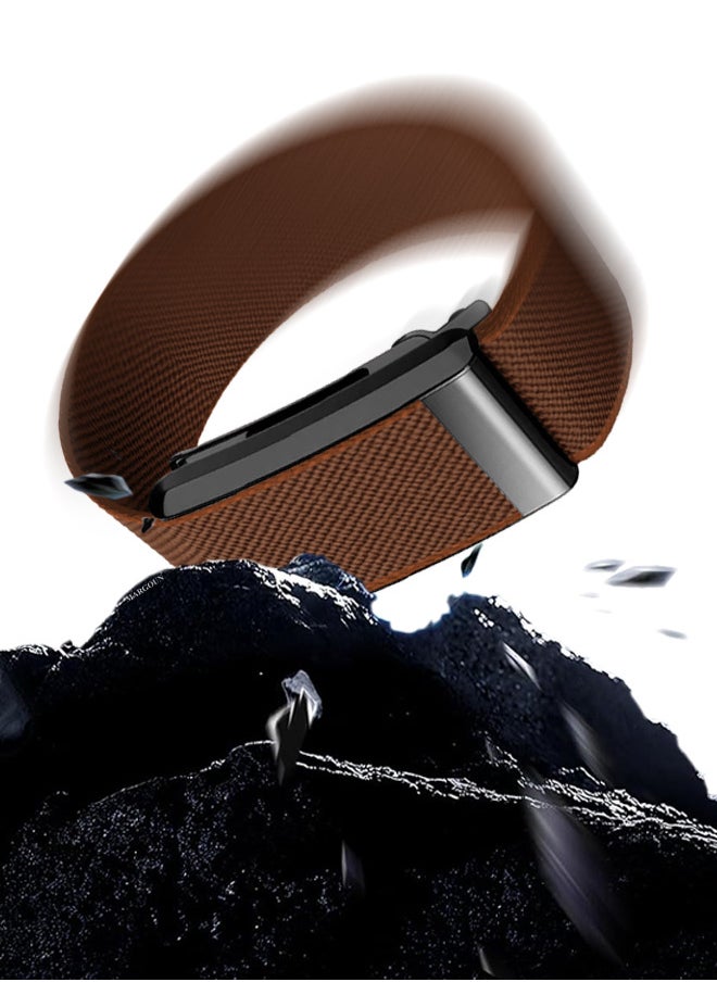 CATANES Nylon Sport Band for Whoop 4.0 Breathable Adjustable Wristband, Water Resistant Replacement Strap, Soft, Comfort, Durability, Easy to Use - Dark Brown  - Image 4