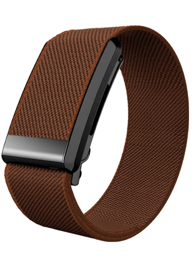 CATANES Nylon Sport Band for Whoop 4.0 Breathable Adjustable Wristband, Water Resistant Replacement Strap, Soft, Comfort, Durability, Easy to Use - Dark Brown  - Image 1