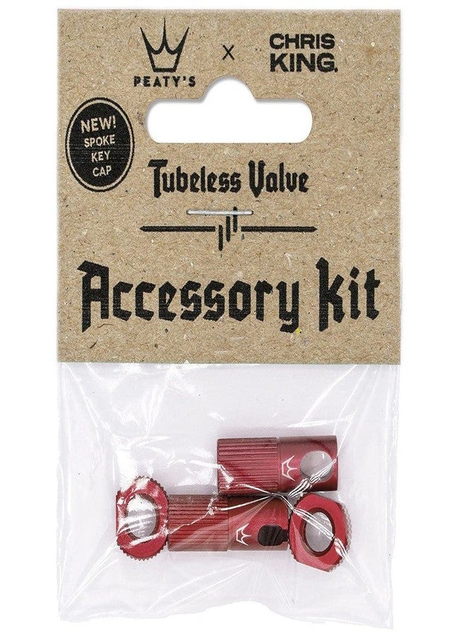 Peaty's Valve TubelessAccessory Kit Red - PTV2-ACCS-RED-12 - Image 1