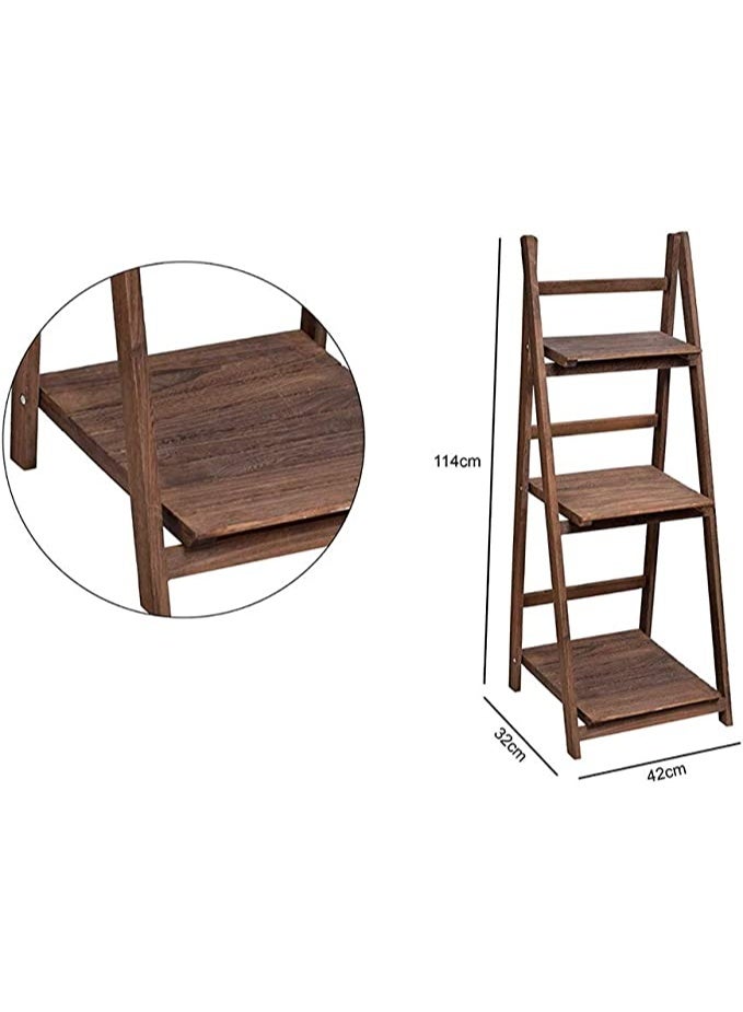 HOME TASTE 3-Tier Foldable Plant Stand – Wooden A-Frame Ladder Shelf for Indoor & Outdoor Use – Flower Pot Holder & Display Rack - Image 2