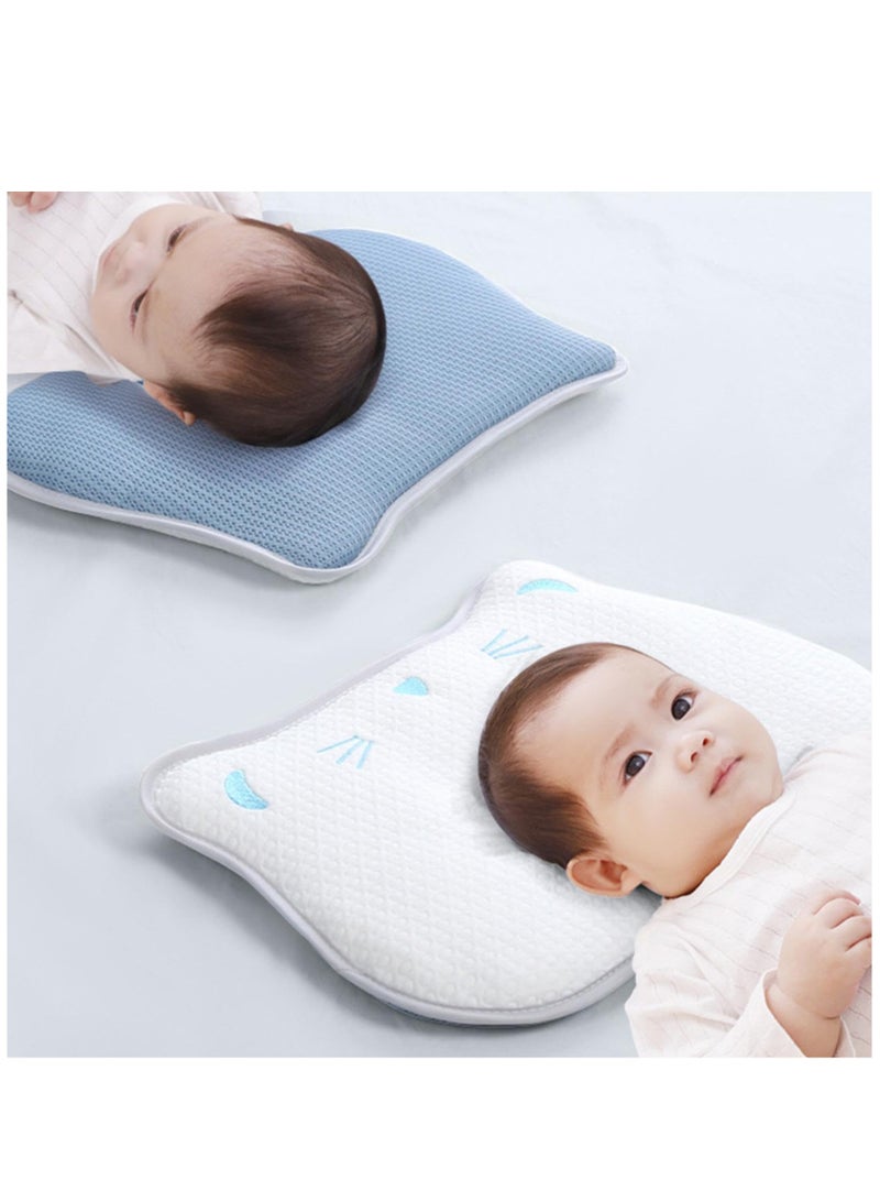 وسائد نوم مريحة للأطفال لدعم الرأس المسطح، وسائد سفر قطنية قابلة للتنفس لشكل رأس صحي - Image 2