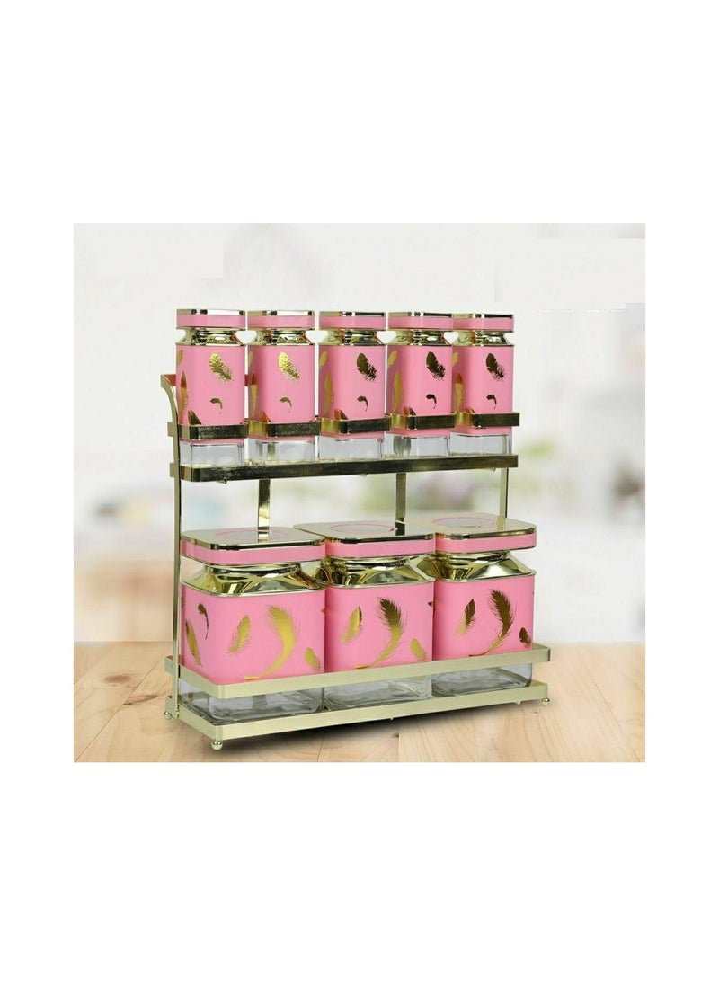 Oxford - 9-Piece Spices Set Oxford Pink OX-J122 - Image 1