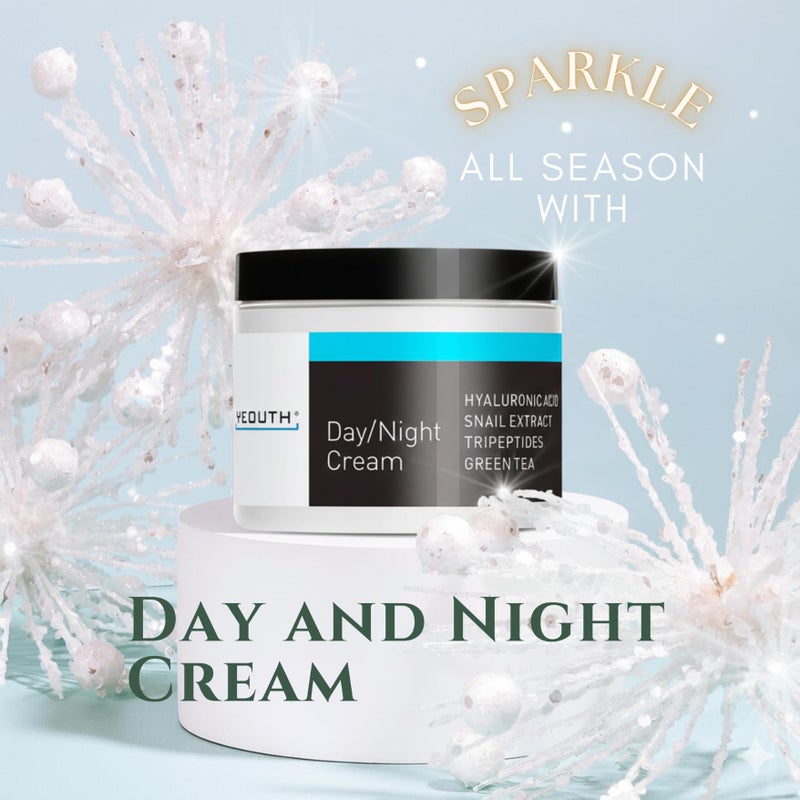 Yeouth مرطب وجه YEOUTH النهاري والليلي مع حمض الهيالورونيك، كريم مخاط الحلزون وبتيد النحاس الثلاثي، مرطب وجه خالي من العطور، كريم للعناية بالبشرة للنساء والرجال 2 أونصة - Image 2