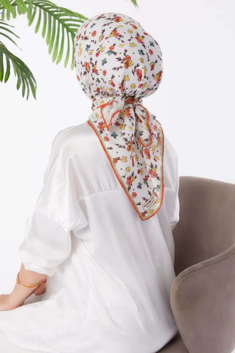 Tofisa Plain Medium Women's Tile Patterned Scarf - 25978
