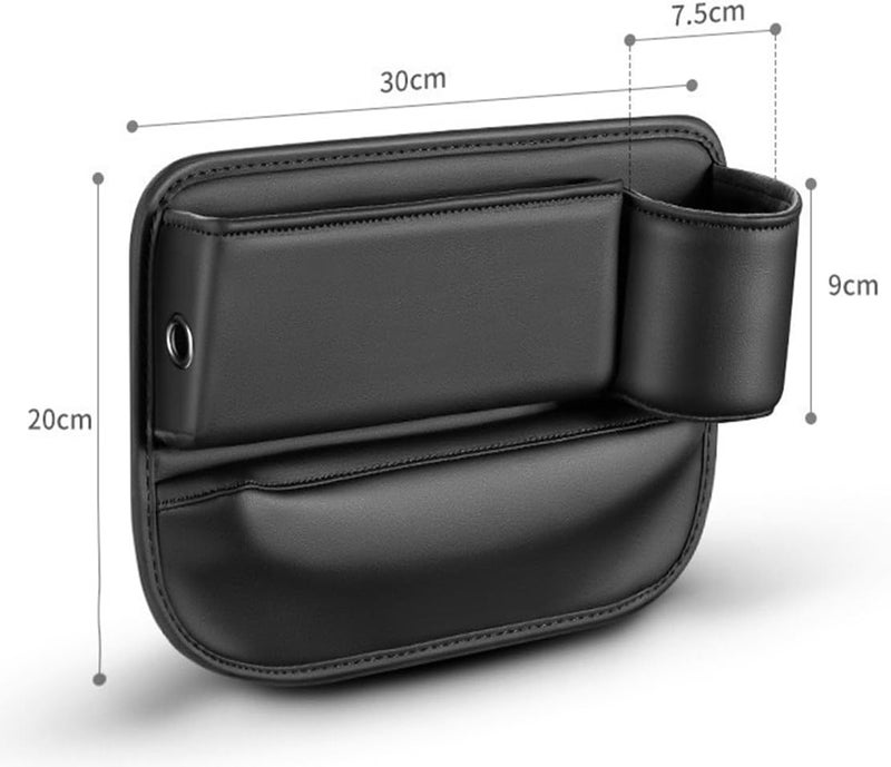 BEANPRECOY Car Seat Gap Filler Organizer, Car Side Pocket Organizer, Car Seat Gap Filler Storage Box, Car Cup Holder Organizer, Car Interior Accessories with Storage for Cards, Keys and Coins (right) - Image 2