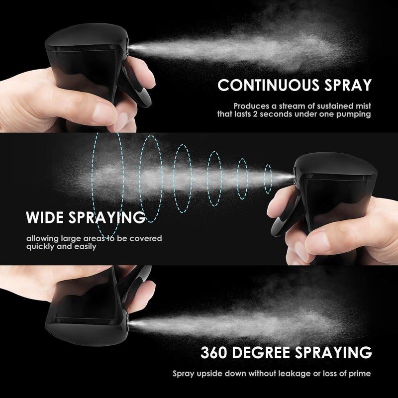 XEREBIAN Hair Spray Bottle Continuous Water Mister Spray Bottle Empty Aerosol Fine Mist Curly Hair Spray Bottle for Taming Hair in Morning Hairstyling Plants Pets - Image 5