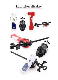 XICEN Gyro Toy Set 12 Spinning Tops 1x Launcher LR Left Right Spin DB Layer System and 1 Two-Way Transmitter Metal Fusion Attack Top Battling Game with Portable Box Gift for Ages 6+  - Image 3