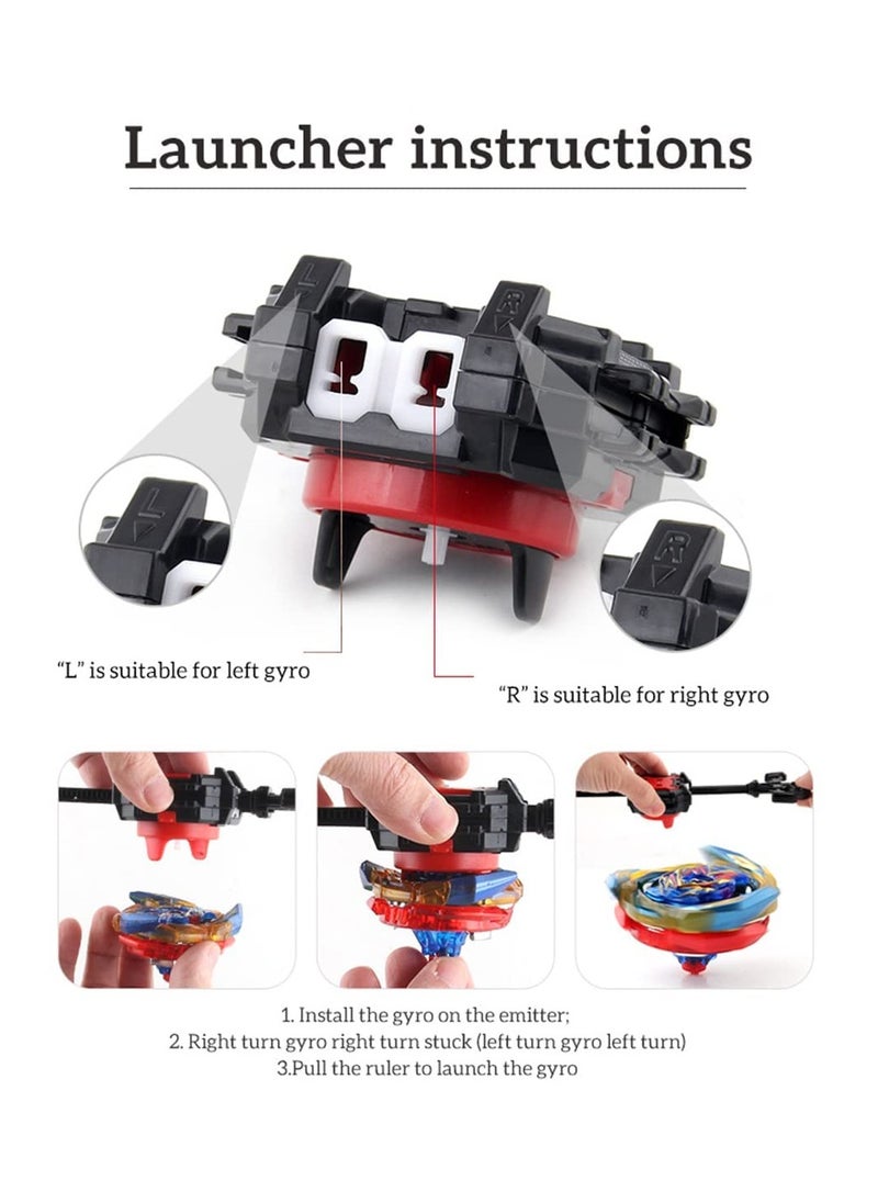 XICEN - Gyro Toy Set 12 Spinning Tops 1x Launcher LR Left Right Spin DB Layer System and 1 Two-Way Transmitter Metal Fusion Attack Top Battling Game with Portable Box Gift for Ages 6+ - Image 1