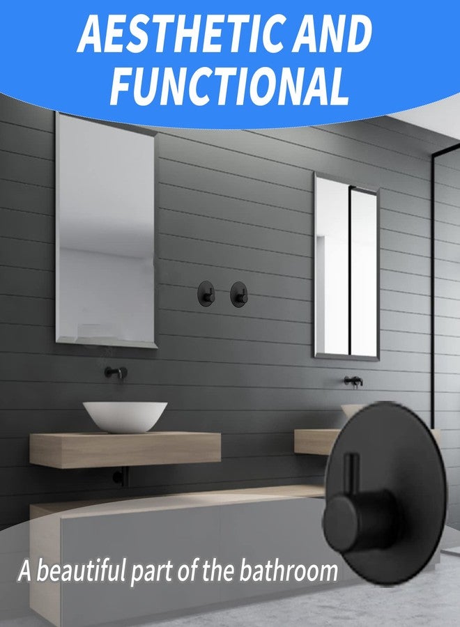 يافيجي خطافات شفط من YAFIYGI، عبوة من قطعتين، لجدار الدش، أكواب شفط سوداء، طقم من خطافات مناشف الحمام، مصنوعة من الفولاذ المقاوم للصدأ 304، رف مناشف قابل للإزالة، منظم مطبخ لخطافات المناشف، أرواب الحمام، والليفة - Image 5