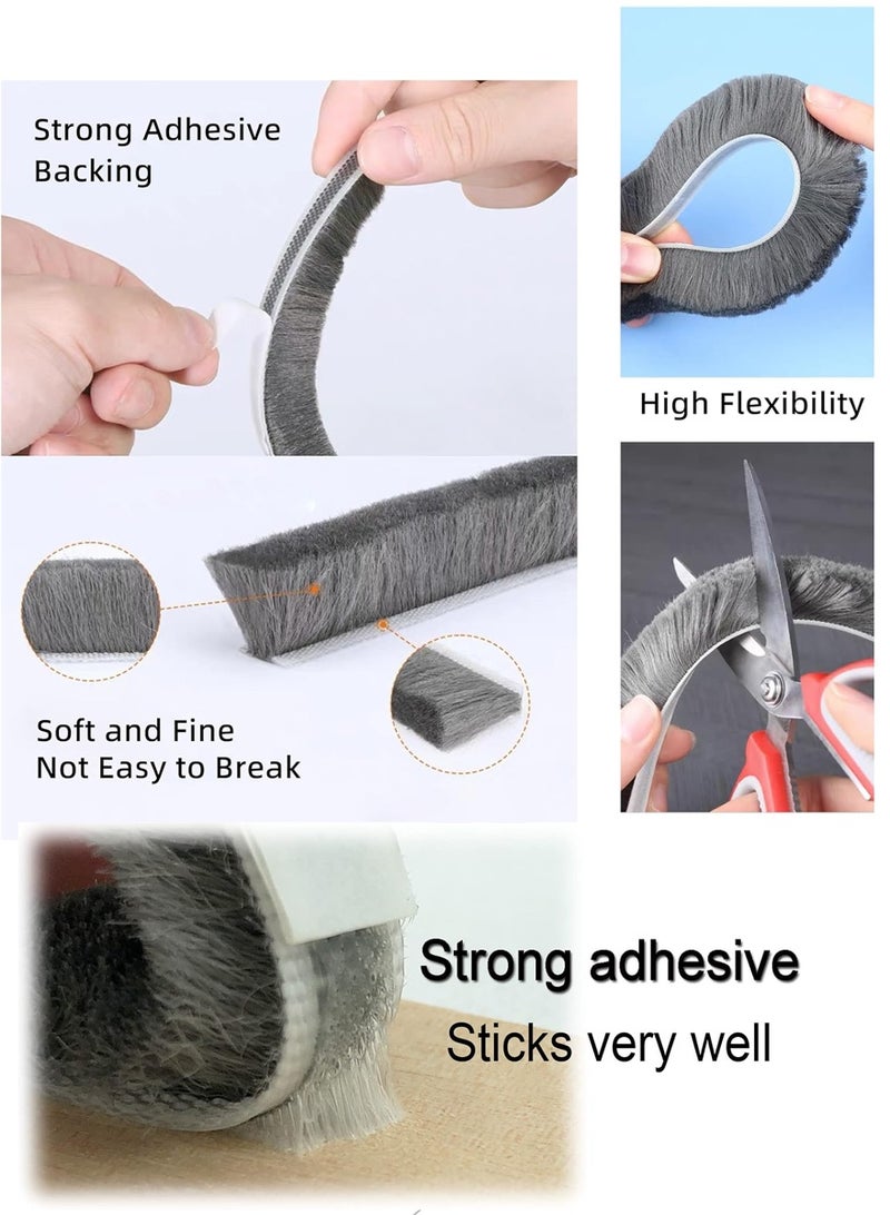 وانغبانغزي عبوة من 2 شريط مانع للتسرب ذاتي اللصق للنوافذ والأبواب والخزائن والخزائن والمنزل، شريط عازل حراري بطول 5 أمتار للإطار، عازل للصوت، مقاوم للرياح، مقاوم للغبار - Image 5