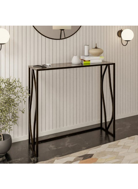 Console 100×30×90 cm - Black & Gold