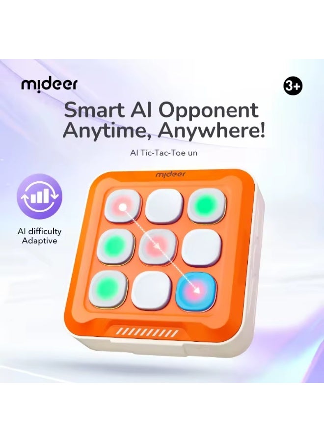 MiDeer AI Smart Tic Tac Toe Game Console for Kids – Interactive Electronic Brain Game with 6 Game Modes, Memory & Strategy Learning Toy, Portable STEM Educational Game for Children Age 3+ - Image 2