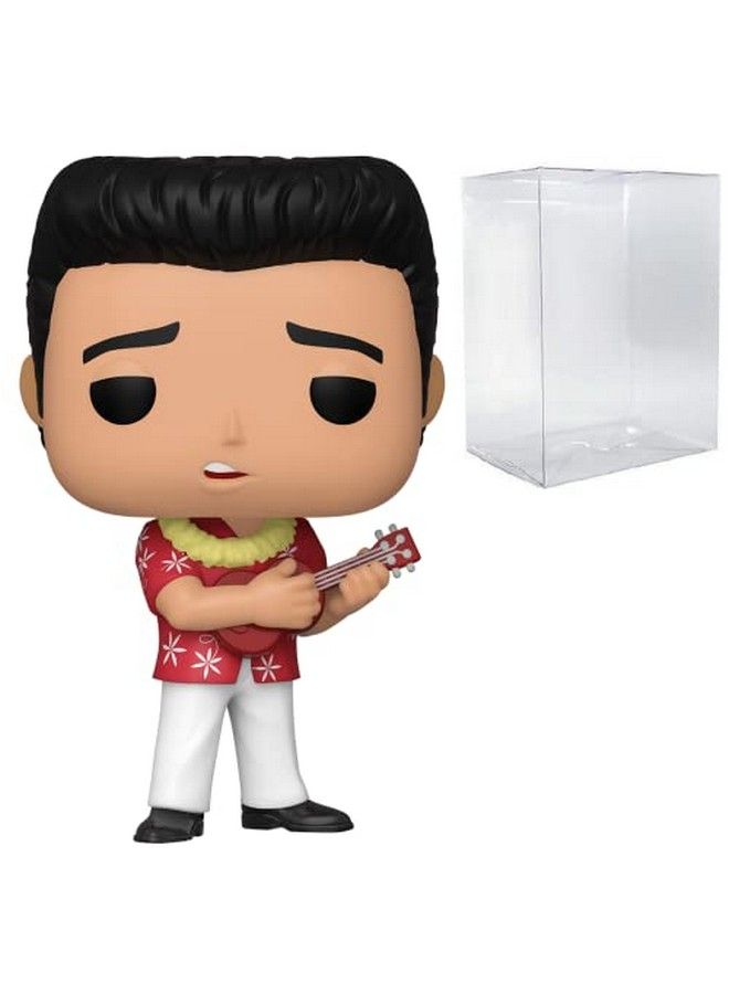 Funko Pop Rocks: Elvis Blue Hawaii Pop! Vinyl Figure (Bundled With Compatible Pop Box Protector Case) Multicolored 3.75 Inches - Image 1