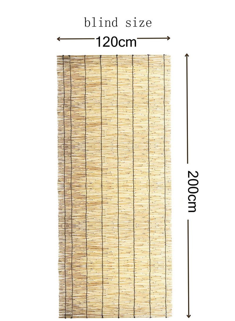 FFD Bamboo Blinds, Natural Bamboo Roll up Window Blind, Privacy Screen for Outdoor Patios 120cm - Image 2