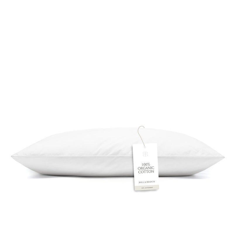 BOLL & BRANCH Down Alternative Pillow - Medium, Standard - Cooling Shell - Hypoallergenic Primaloft Luxury Down Alternative Fill - Superior Support - Image 1