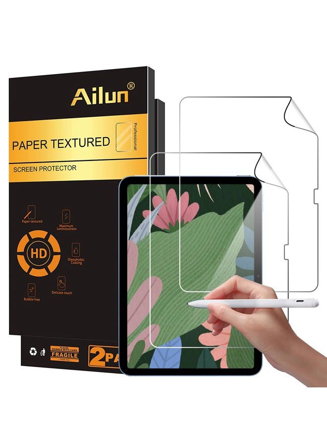 Ailun Paper Textured Screen Protector for iPad 10th Generation [10.9 Inch] [2022 Release] 2 Pack Draw and Sketch Like on Paper Textured Anti Glare Less Reflection [Not for iPad Air 10.9 Inch] - Image 1