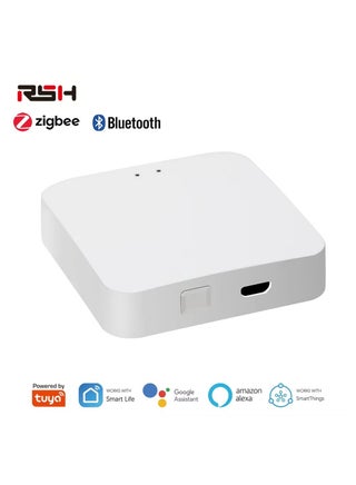 بوابة المحور الذكي: بوابة اتصالات متعددة البروتوكولات WI-FI & Zigbee & Bluetooth Mesh، التحكم عن بعد في التطبيق، التحكم الصوتي، جسر المنزل الذكي المتوافق مع Alexa/Google Home