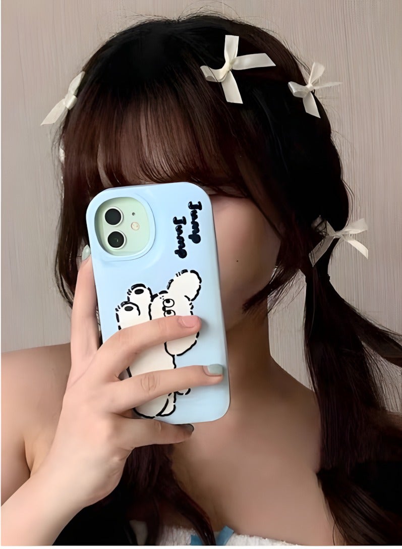 Vergali 18-Piece Mini Bow Hair Clips, Sweet Non-Slip Bow Hair Accessories for Women and Girls (White+Blue+Pink) - Image 2