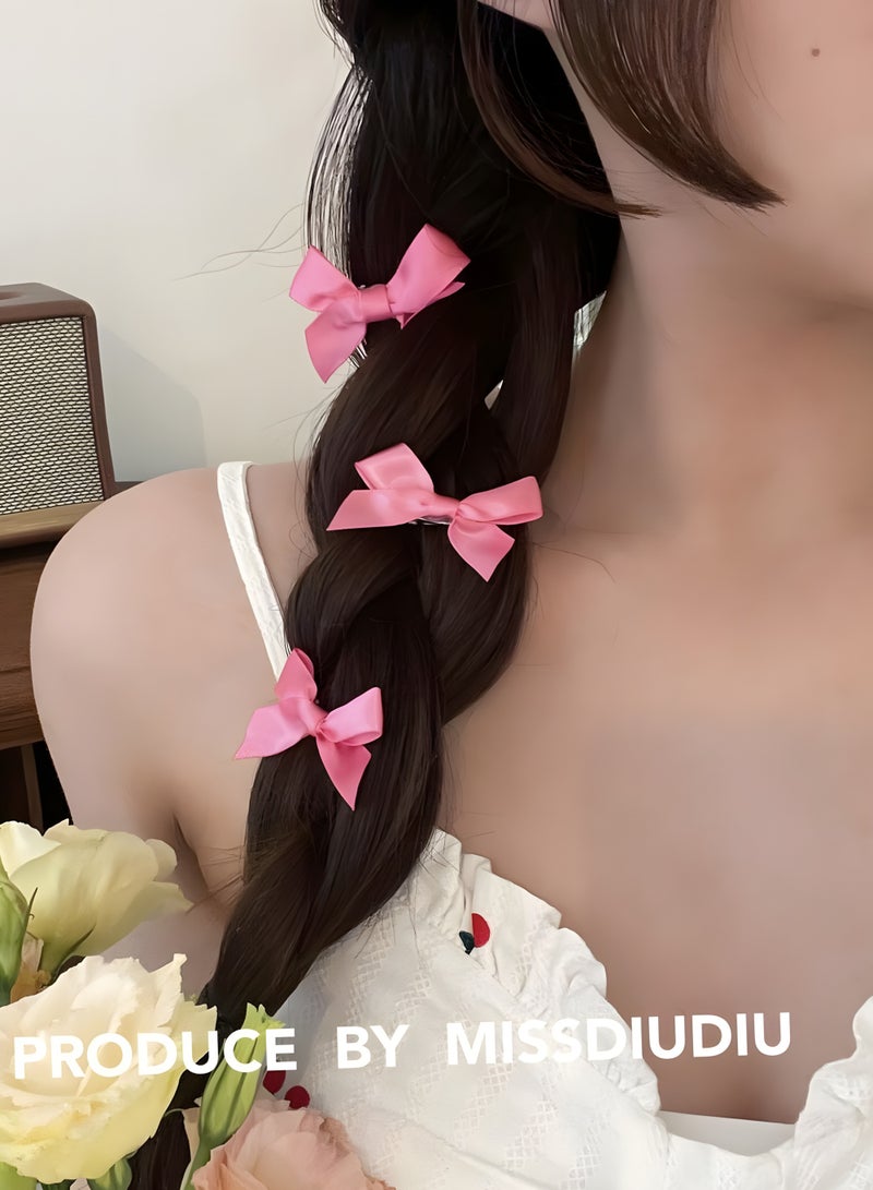 Vergali 18-Piece Mini Bow Hair Clips, Sweet Non-Slip Bow Hair Accessories for Women and Girls (White+Blue+Pink) - Image 3