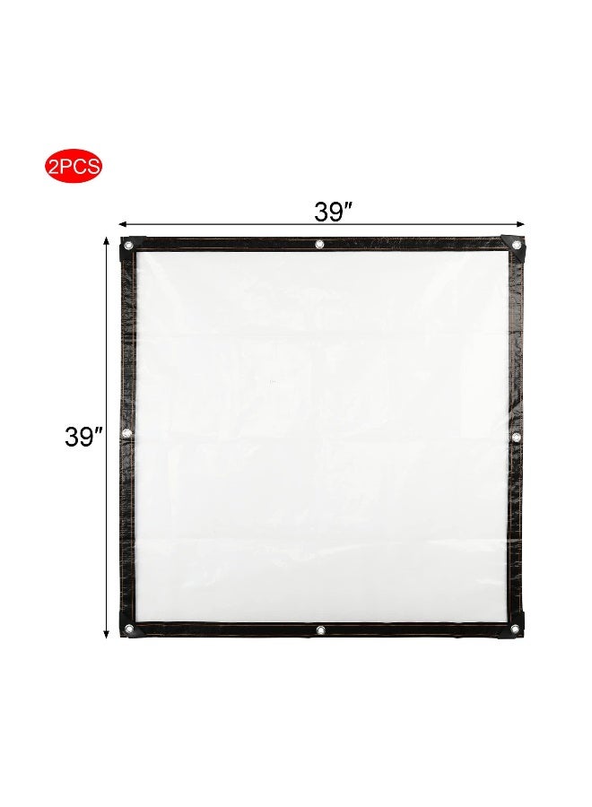 Clear Tarp 2-Pack, 39x39 IN Heavy Duty Waterproof PVC Tarpaulin with Grommets, Multi-Purpose Cover for Gardening, Camping, Traveling, UV Protection for Greenhouses and Patios. - Image 4