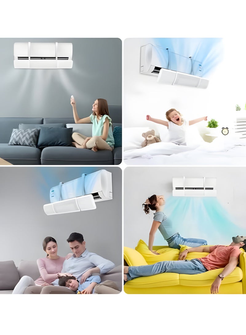 BIG MAX Adjustable AC air Deflector 56-90cm, Suitable for Split air conditioners, Anti-Blast/Anti-Direct Blowing Baffle Windshield for Home Mini-Split, - Image 3
