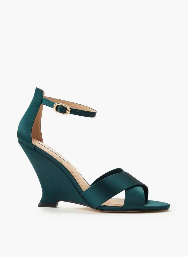 Women Cross Strap Wedge Heel Sandals