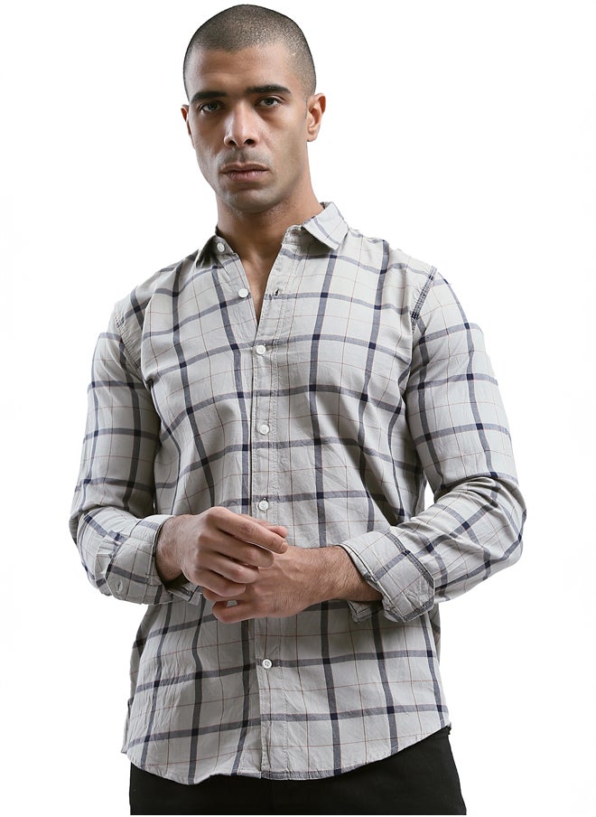 RAVIN Plaids Dark Mintgreen & Black Buttoned Summer Shirt  - Image 1