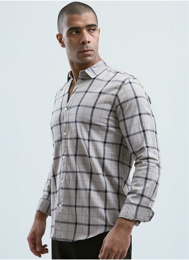 RAVIN Plaids Dark Mintgreen & Black Buttoned Summer Shirt  - Image 2