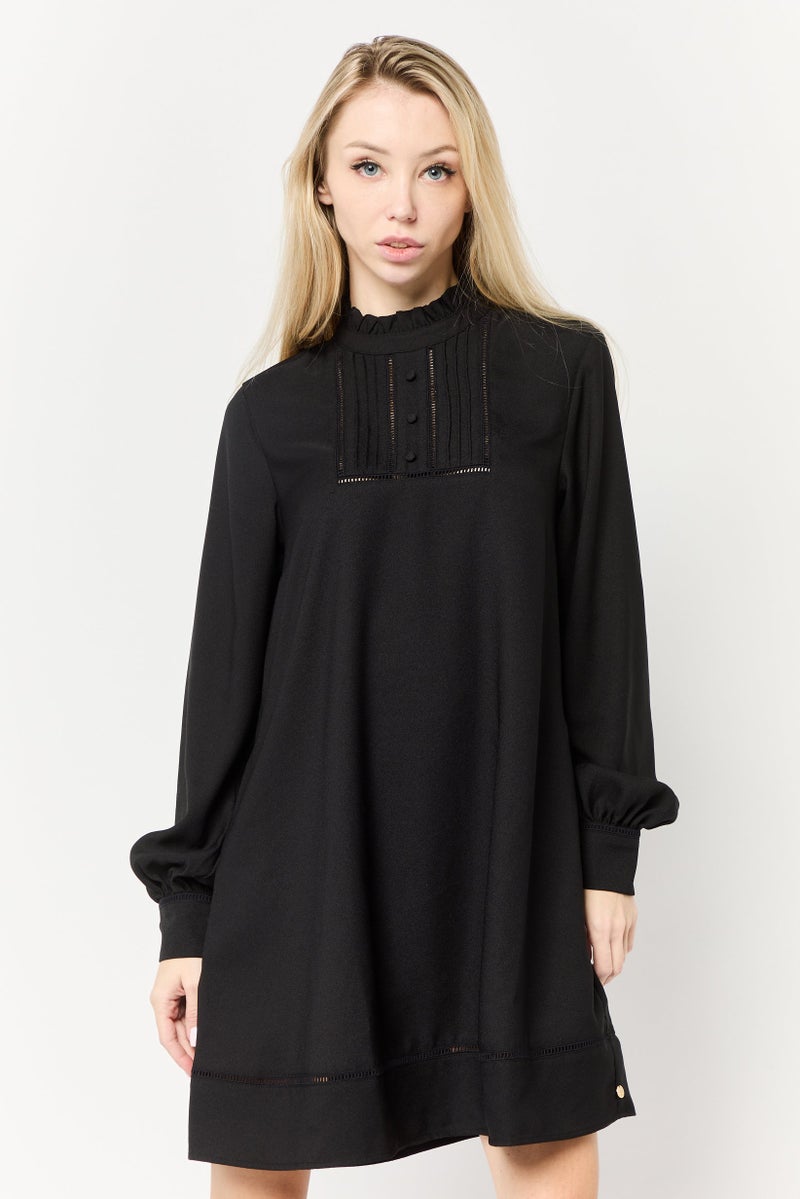 Scotch & Soda Women Textured Mini  Dress, Black - Image 1