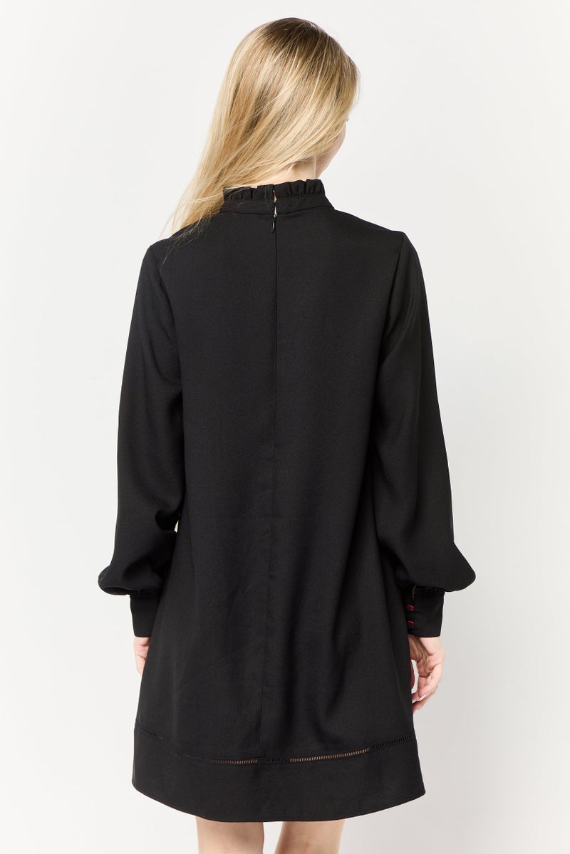 Scotch & Soda Women Textured Mini  Dress, Black - Image 4