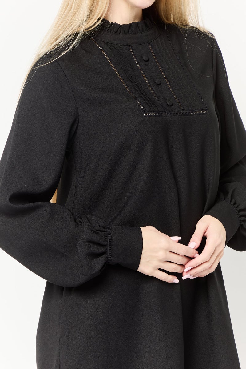 Scotch & Soda Women Textured Mini  Dress, Black - Image 3