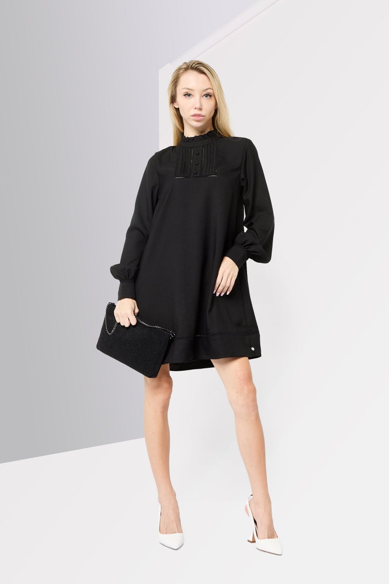 Scotch & Soda Women Textured Mini  Dress, Black - Image 2