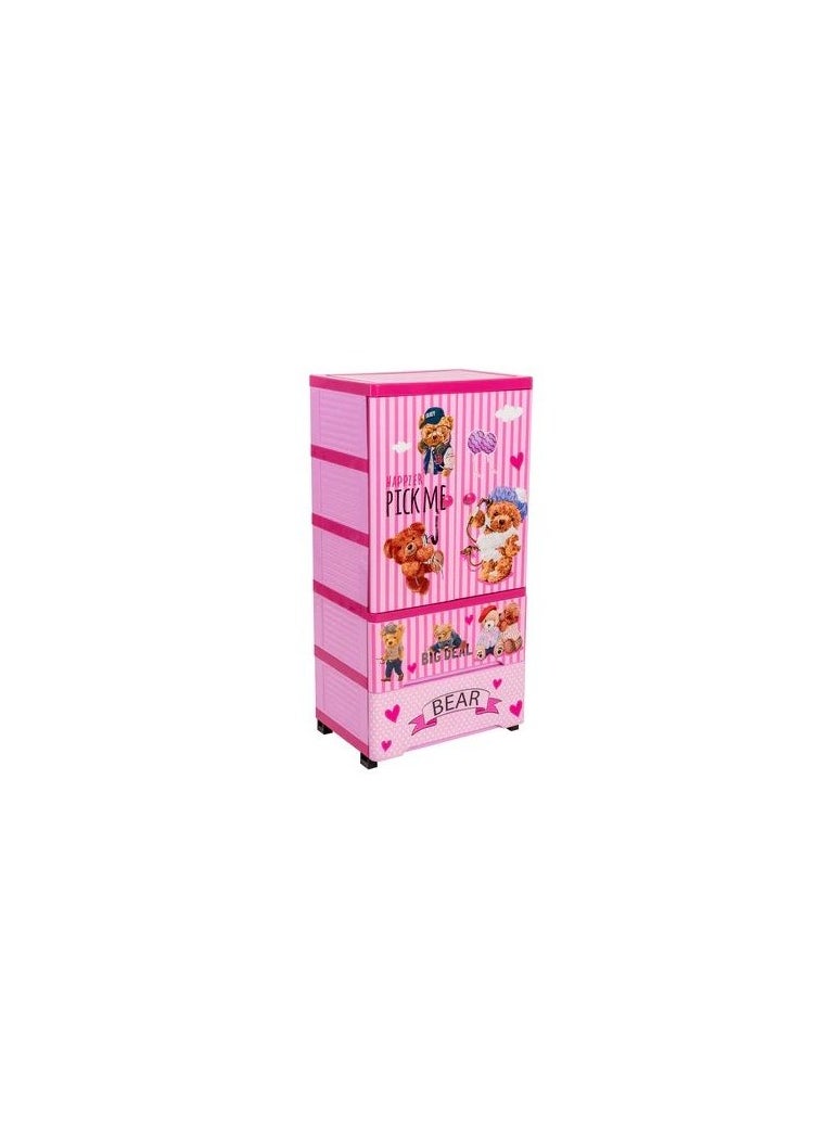 El Helal & Golden Star - Children’s Wardrobe with Multi-Colored Decor – Fun and Functional Storage. - Image 1
