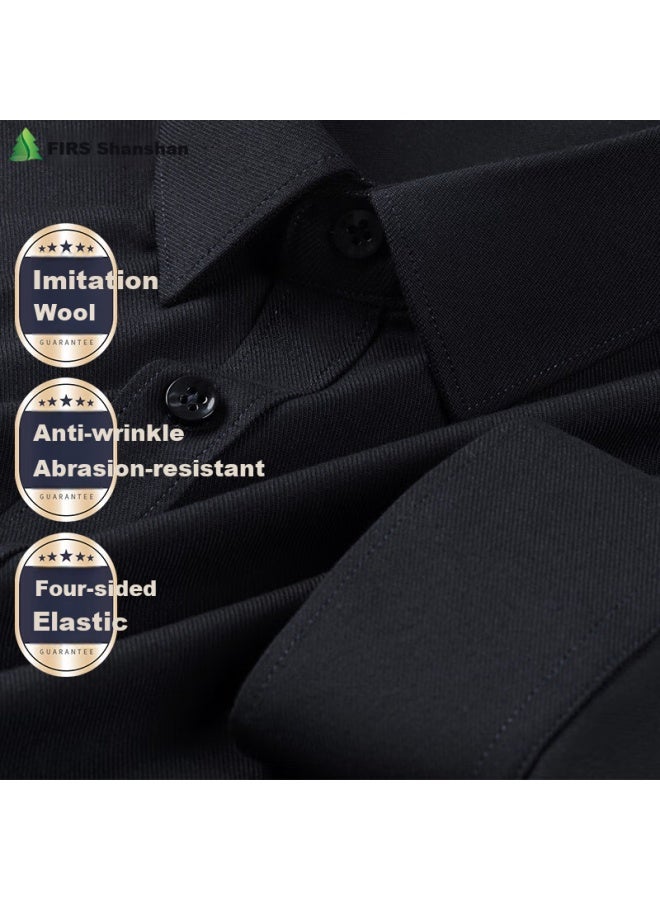 FIRS Shanshan Men's Non-iron Wrinkle-resistant Modal Long Sleeve Shirt 19301 39 - Image 1