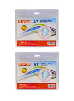 PARTNER ID Card Holders Waterproof Clear Plastic  Perfect for Credit Cards, ID Swipe Cards, Key Cards, and Driver's License  PVC Material (Pack of 10)  - Image 2