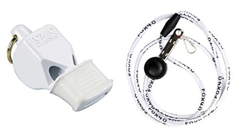 Fox 40 Classic CMG Pealess Safety Whistle, 115 dB, White - 9603-0708 - Image 1