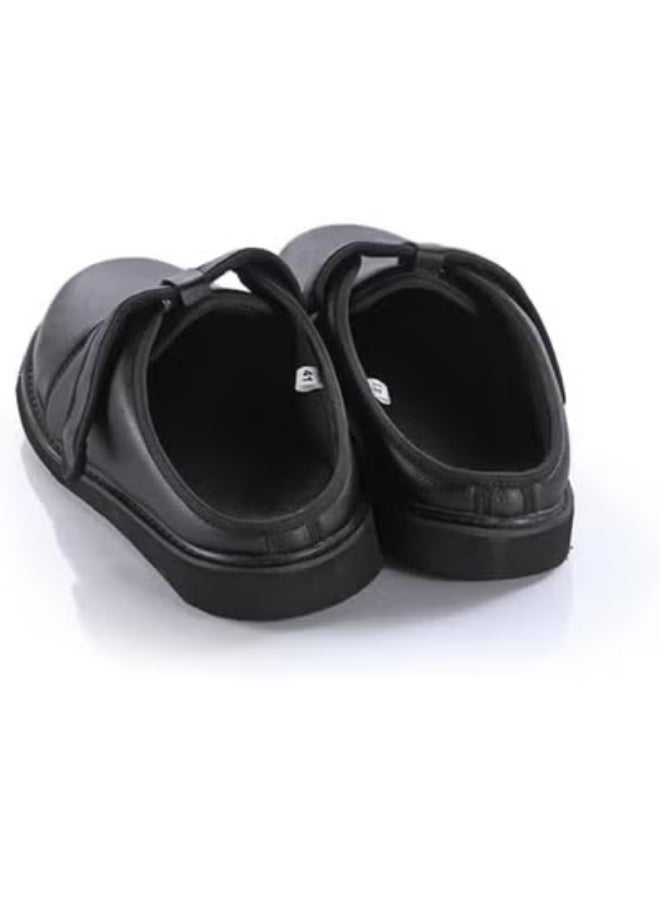 Medical Diabetic Leather Comfort Shoes for Sensitive and Swollen Feet, Unisex Supportive Walking Shoes for Daily Use – Size 42 Black - Image 2