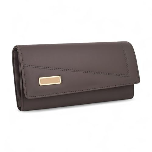 ALSU Women's Wallet | Stylish Purse with Phone Pocket,4 Card Pocket and Multiple Compartment| Party Clutch for Girl | Travel Hand Purse for Women| Office Bag for Women (Grey) - Image 1