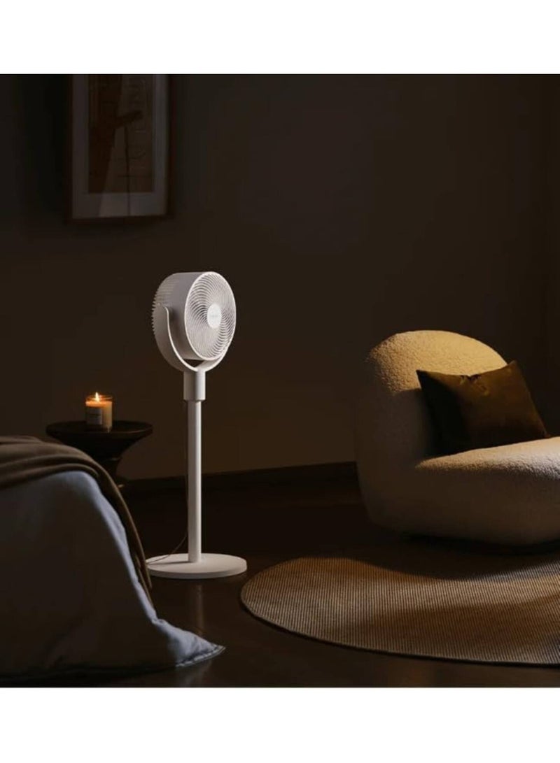 Xiaomi Smart Standing Air Circulation Fan, 360° Oscillation, Silent DC Motor, WiFi Control, Adjustable Height, 18W, White | Smart Fan - Image 4