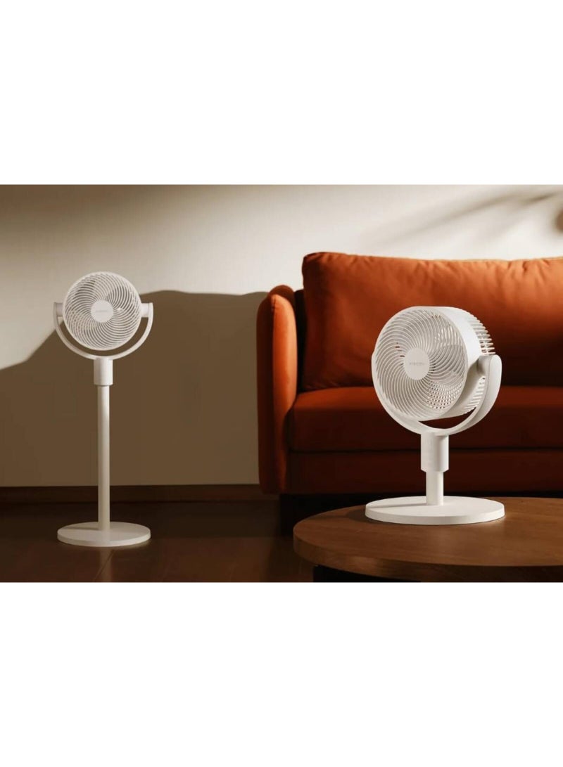 Xiaomi Smart Standing Air Circulation Fan, 360° Oscillation, Silent DC Motor, WiFi Control, Adjustable Height, 18W, White | Smart Fan - Image 2