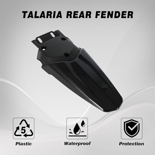 CHANGCHENG Rear Fender for Talaria - Protector Plastic Motorcycle Fender Mudguard for Talaria Sting MX3 MX4 MX5 Electric Dirt Bike Black - Image 2