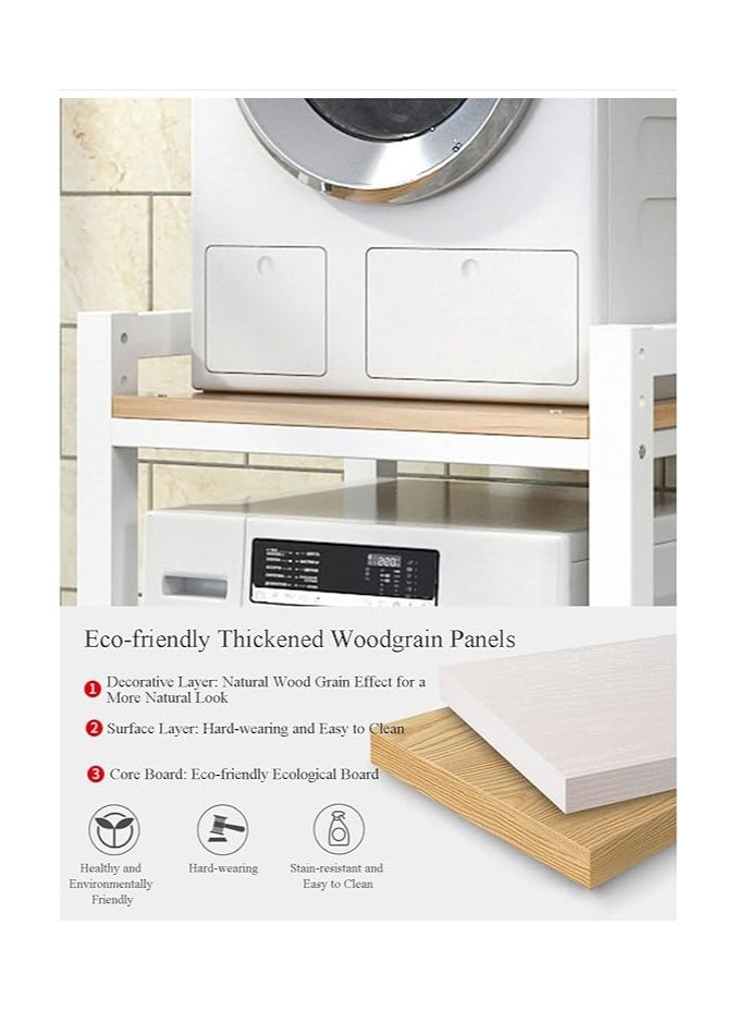 Dryer Stand - Over Washer Storage Rack with 400KG Load Capacity - Stacking Kit for Front Loader Washing Machines & Tumble Dryers - Enhance Laundry Room Organization alkhayam