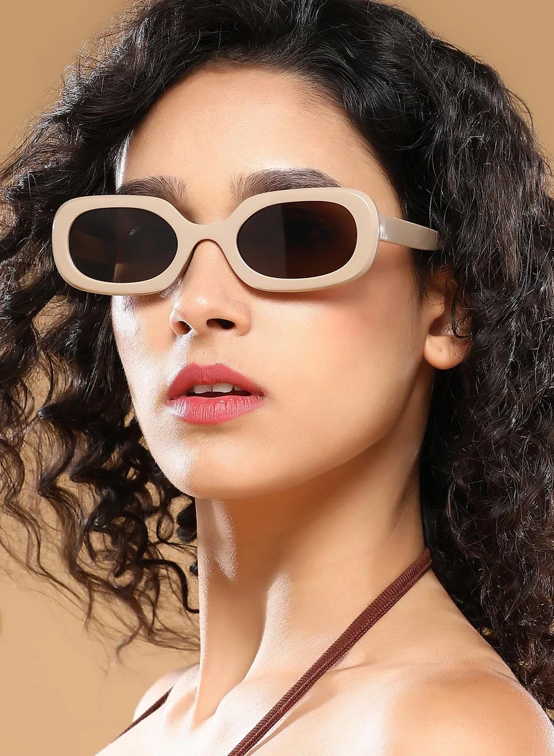 Haute Sauce Polarized Full Rim Rectangle Sunglasses For Women