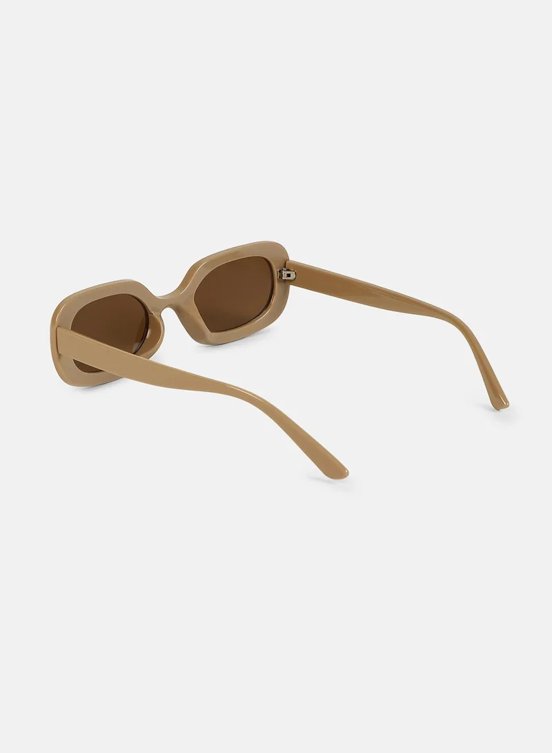 Haute Sauce Polarized Full Rim Rectangle Sunglasses For Women