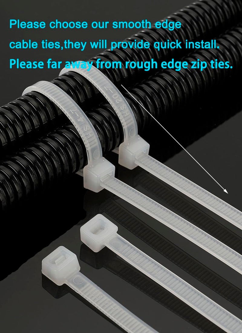 HS Colored Zip Ties Neon Small Nylon Wire Ties Assorted 6 Colors (Green,Yellow, Black, White, Blue, Red) 4 Inch for Crafts,Bulk 600 Pack - Image 5