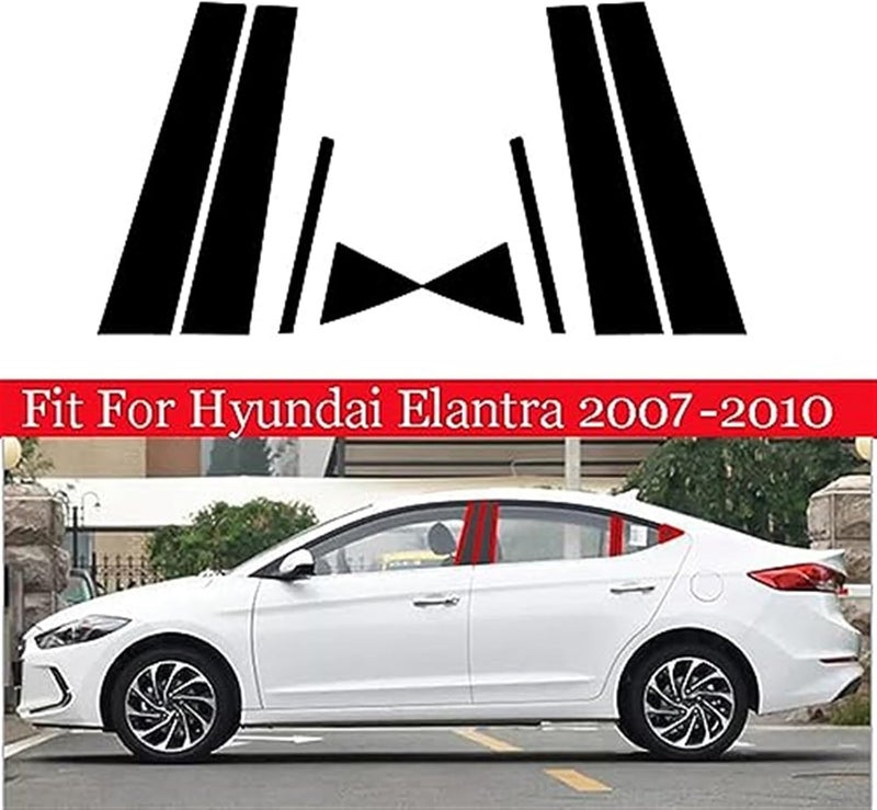 Wivplex Glossy Black Car Window Trim Cover for Hyundai - Image 4